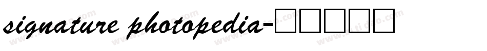 signature photopedia字体转换